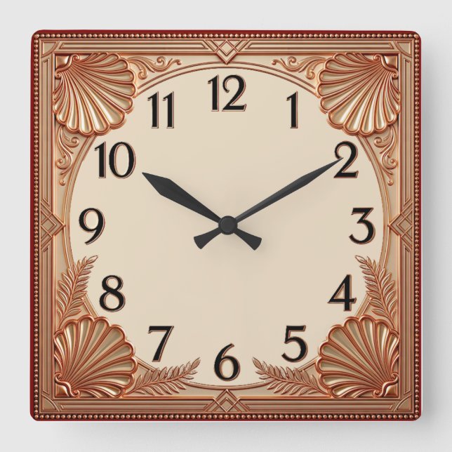 Horloge Carrée Art déco (Recto)