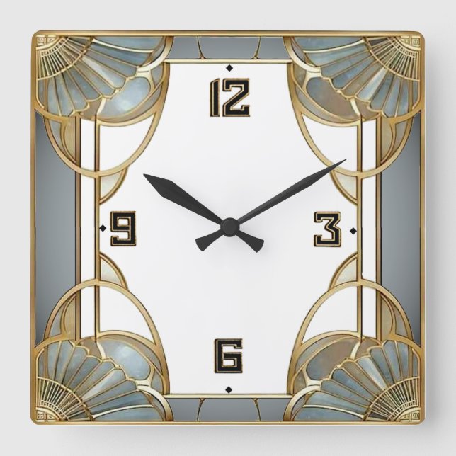 Horloge Carrée Art Déco (Recto)