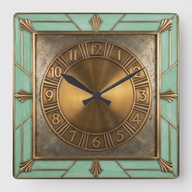Horloge Carrée Art Déco (Recto)