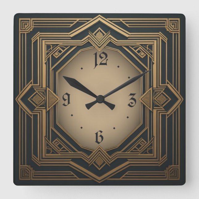 Horloge Carrée Art déco (Recto)
