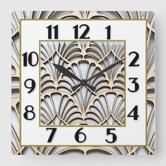 Horloge Carrée Art Déco (Recto)