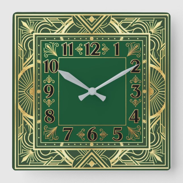 Horloge Carrée Art Déco (Recto)