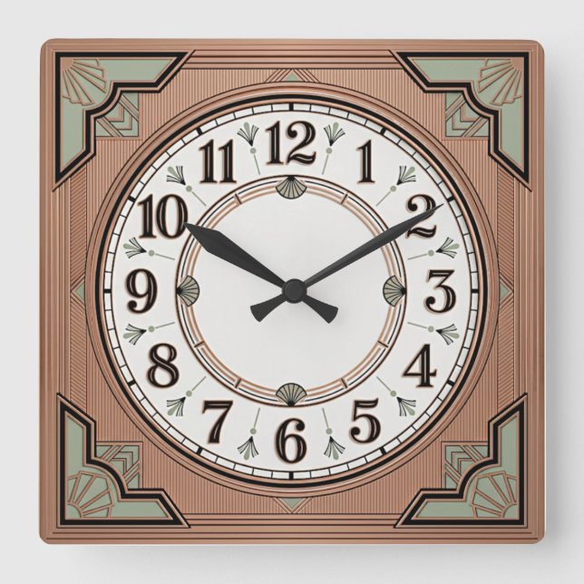 Horloge Carrée Art Déco  (Recto)