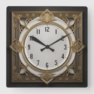 Horloge Carrée Art déco