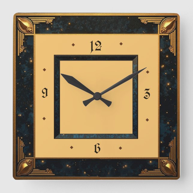 Horloge Carrée Art Déco (Recto)