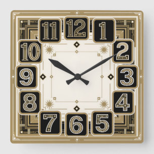 Horloge Carrée Art Déco