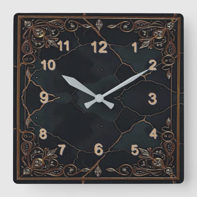 Horloge Carrée Art Déco (Recto)
