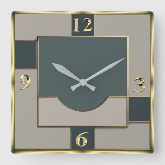 Horloge Carrée Art déco (Recto)