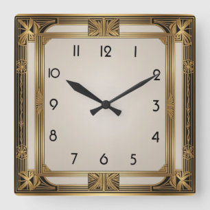 Horloge Carrée Art déco