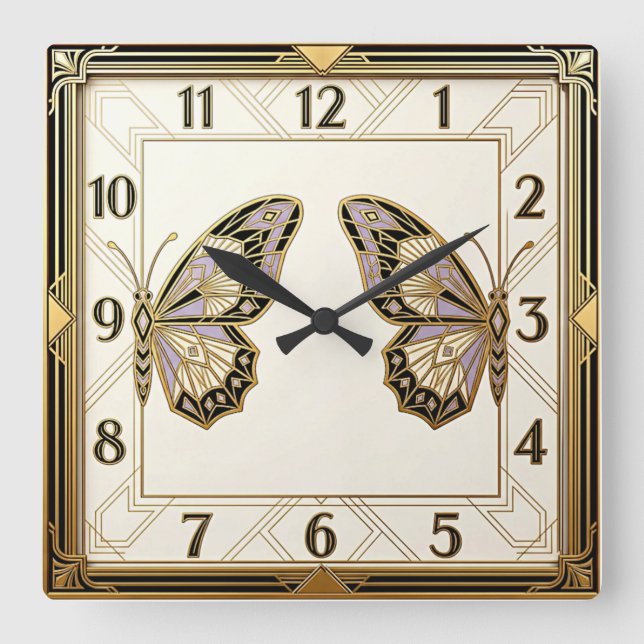 Horloge Carrée Art Déco (Recto)