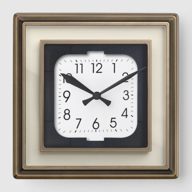 Horloge Carrée Art déco (Recto)