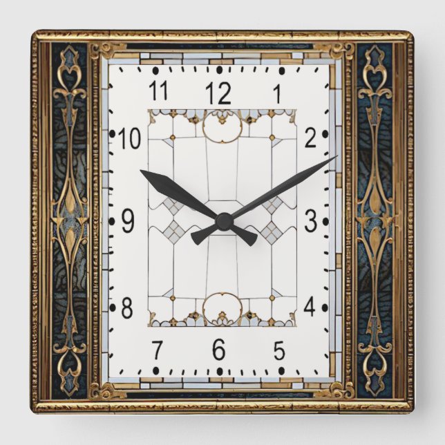 Horloge Carrée Art Déco (Recto)