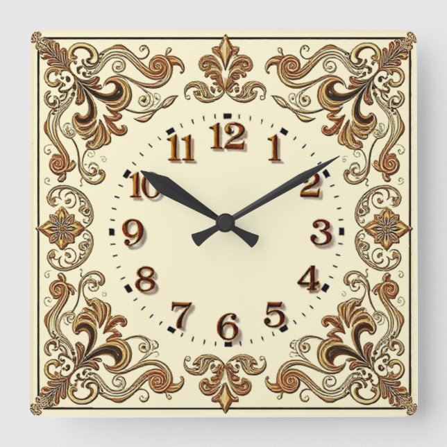 Horloge Carrée Art Déco  (Recto)