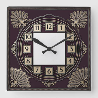 Horloge Carrée Art Déco
