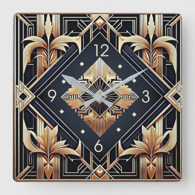 Horloge Carrée Art Déco (Recto)