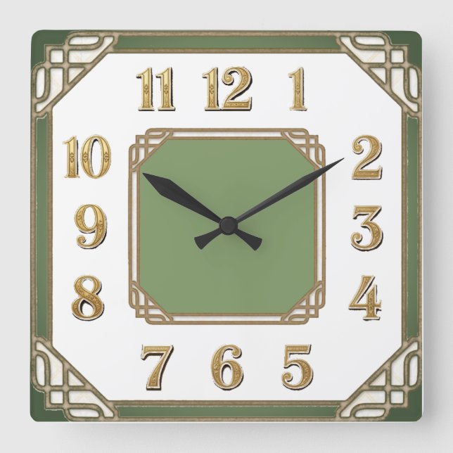 Horloge Carrée Art Déco (Recto)