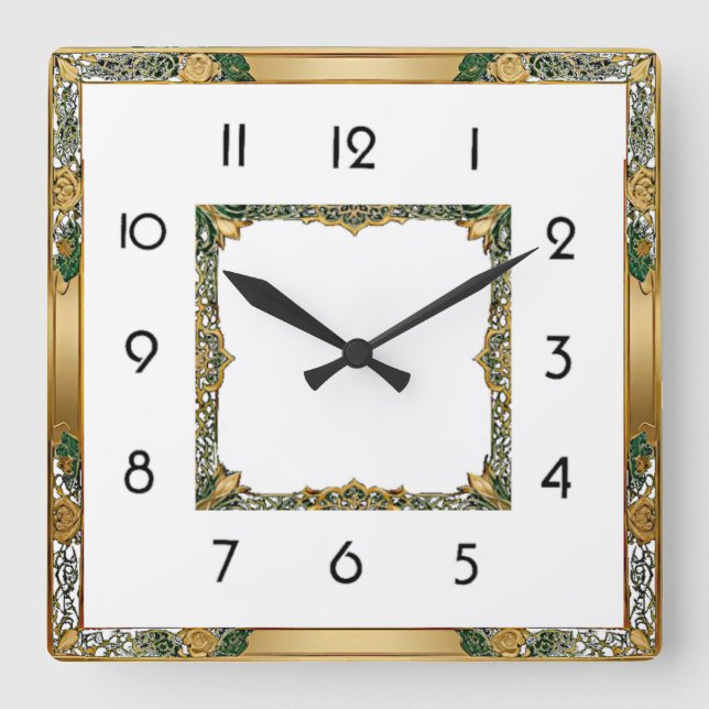 Horloge Carrée Art Déco  (Recto)