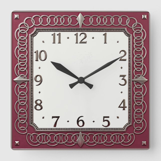 Horloge Carrée Art Déco (Recto)
