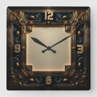 Horloge Carrée Art Deco