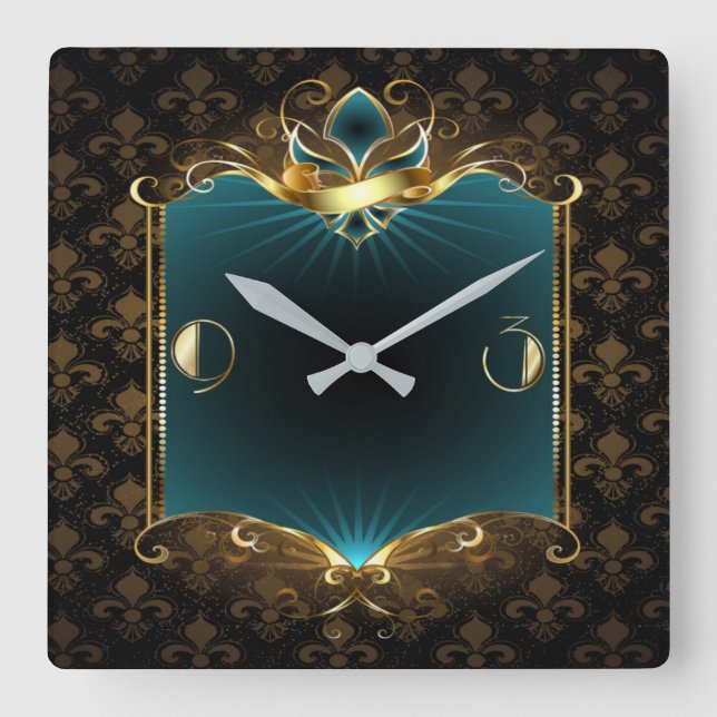 Horloge Carrée Art déco (Recto)