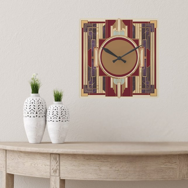 Horloge Carrée Art déco (Créateur téléchargé)