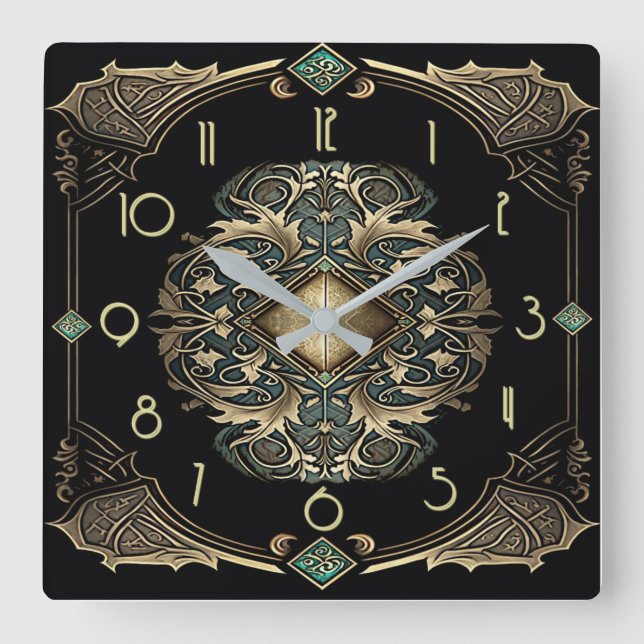 Horloge Carrée Art Déco (Recto)