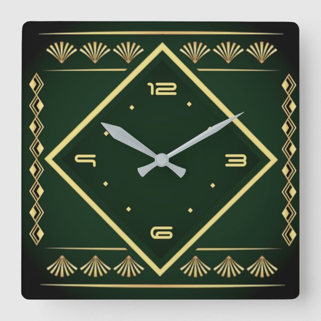 Horloge Carrée Art déco (Recto)