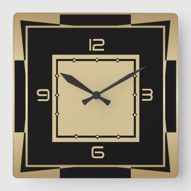 Horloge Carrée Art déco (Recto)