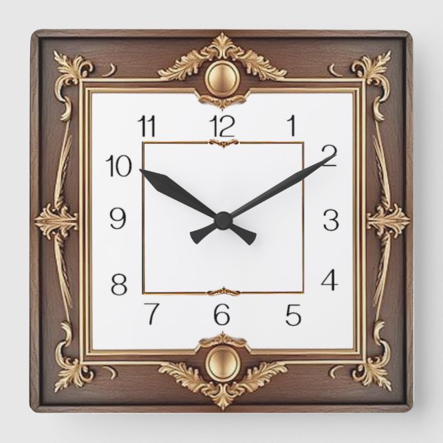 Horloge Carrée Art Déco (Recto)