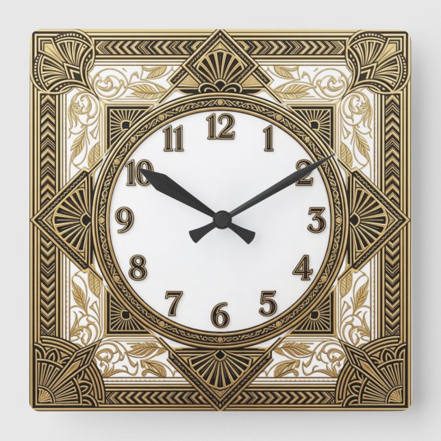 Horloge Carrée Art Déco  (Recto)
