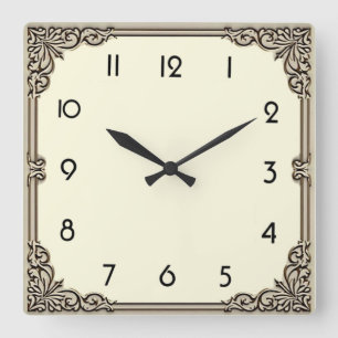 Horloge Carrée Art Déco
