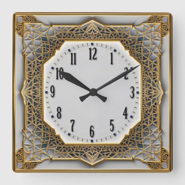 Horloge Carrée Art Déco (Recto)