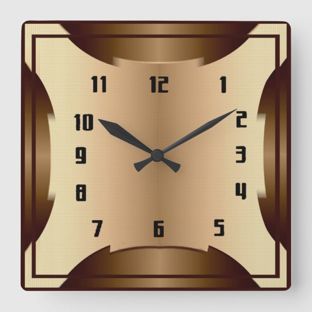 Horloge Carrée Art Déco (Recto)