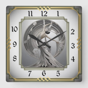 Horloge Carrée Art Déco
