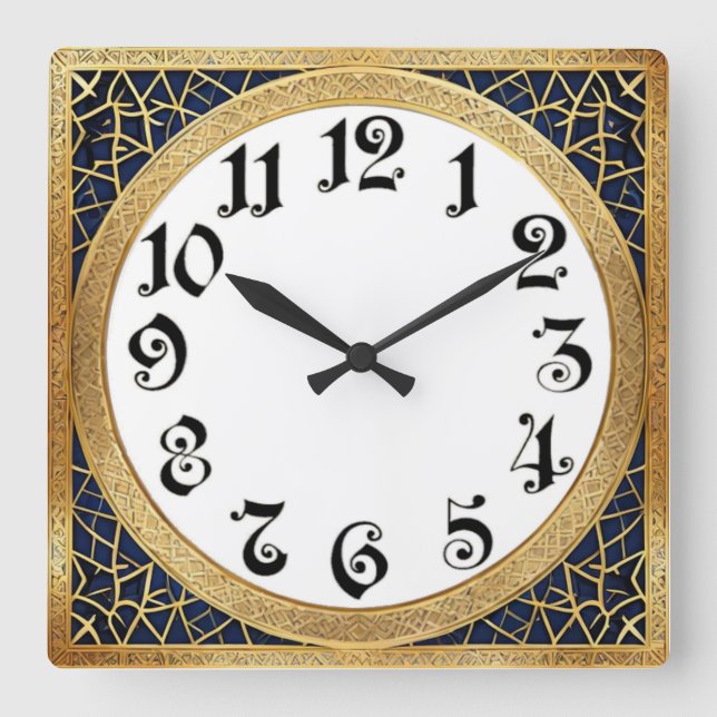 Horloge Carrée Art Déco (Recto)