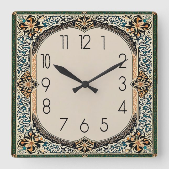 Horloge Carrée Art Déco (Recto)