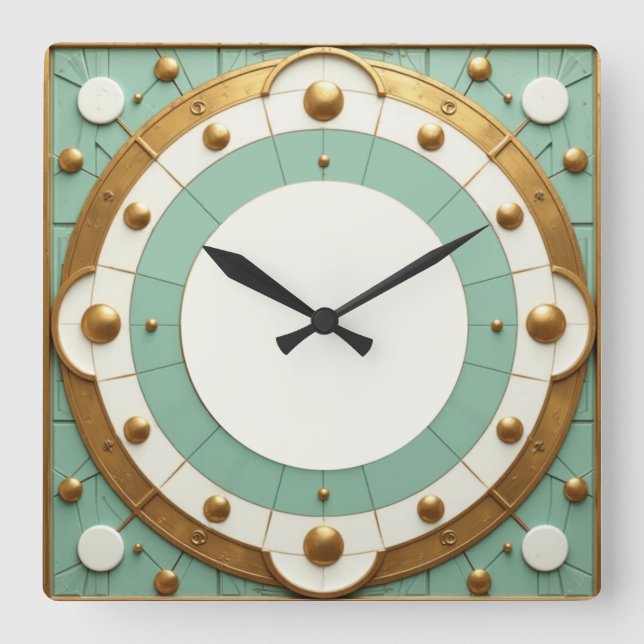 Horloge Carrée Art Déco (Recto)