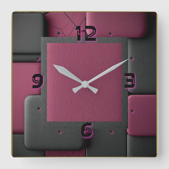 Horloge Carrée Art Déco (Recto)