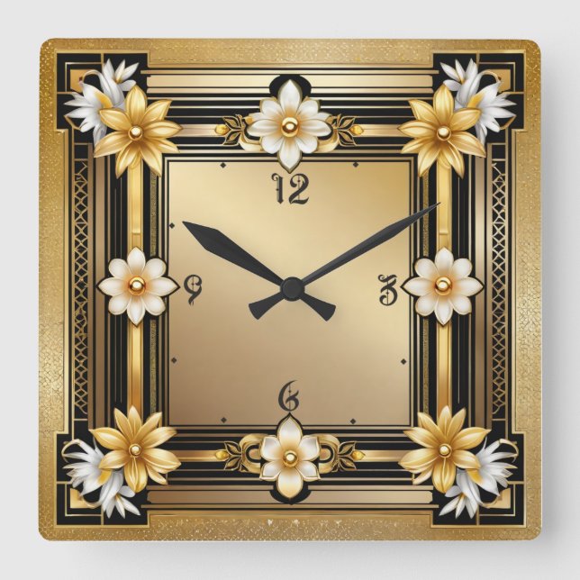 Horloge Carrée Art déco (Recto)
