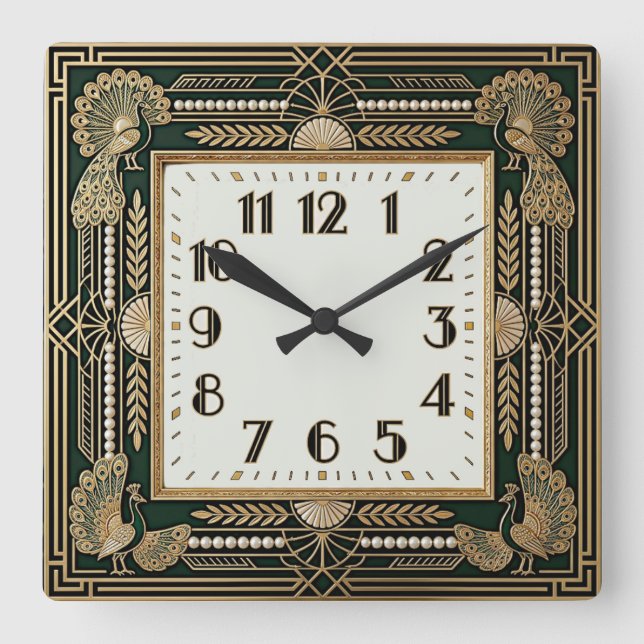 Horloge Carrée Art Déco (Recto)