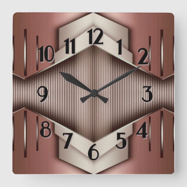 Horloge Carrée Art Déco (Recto)