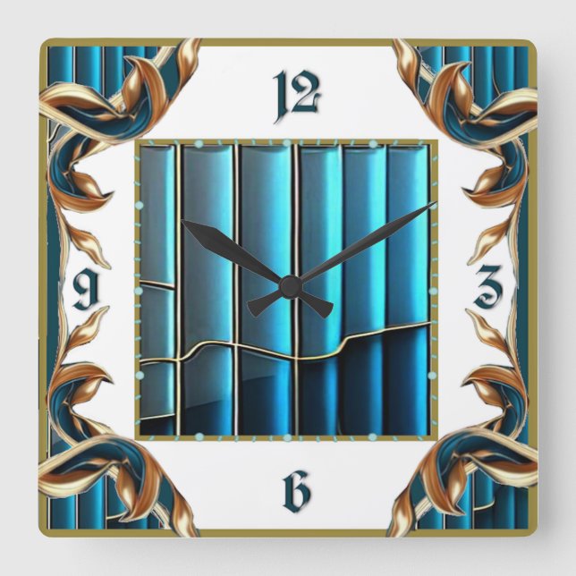Horloge Carrée Art Déco (Recto)