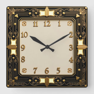 Horloge Carrée Art Déco