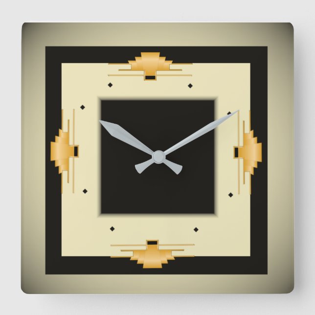 Horloge Carrée Art déco (Recto)