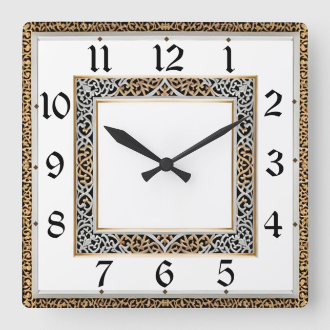Horloge Carrée Art Déco (Recto)