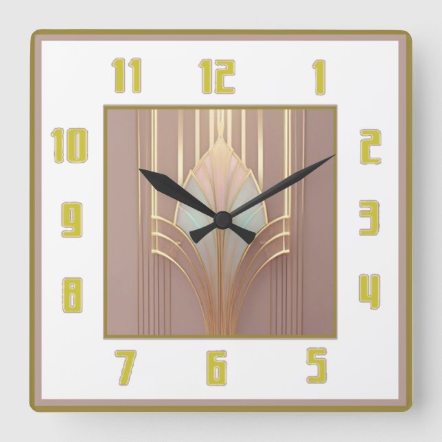 Horloge Carrée Art Déco (Recto)