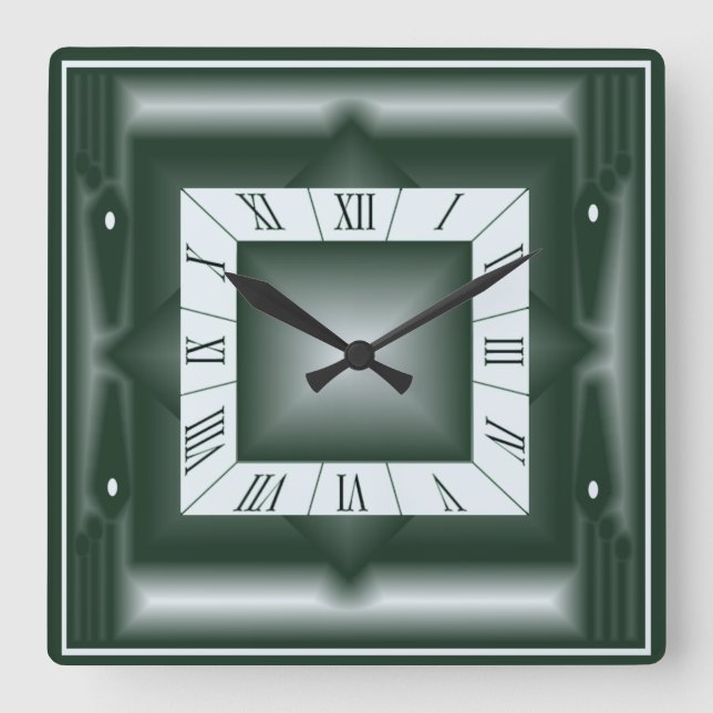 Horloge Carrée Art Deco (Recto)