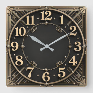 Horloge Carrée Art Déco