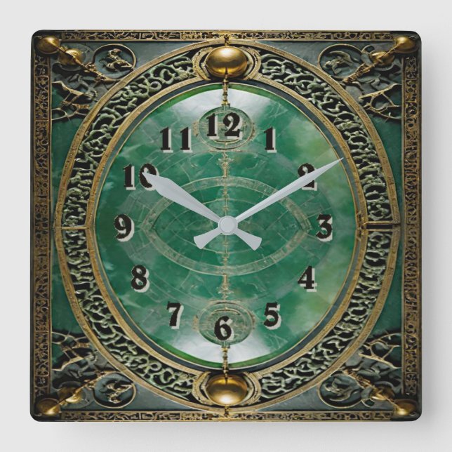 Horloge Carrée Art Déco (Recto)