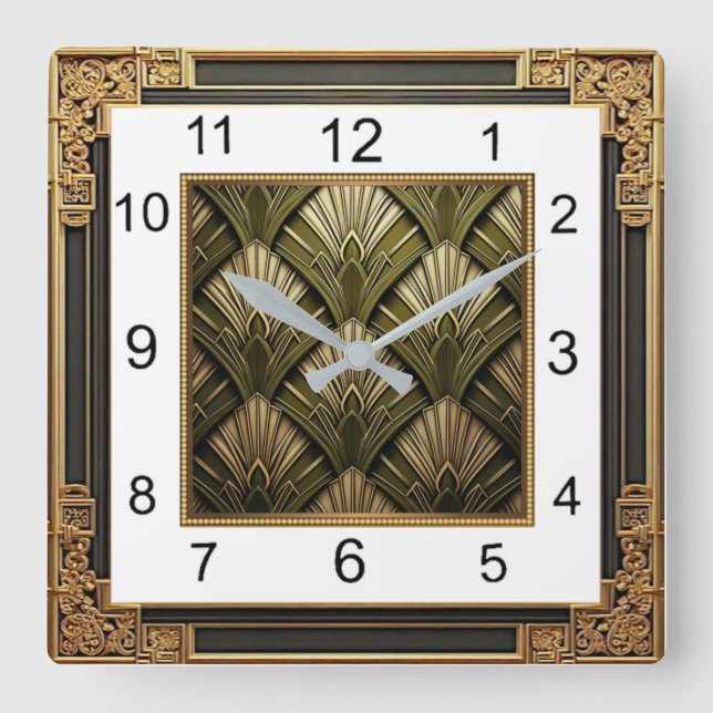Horloge Carrée Art Déco (Recto)